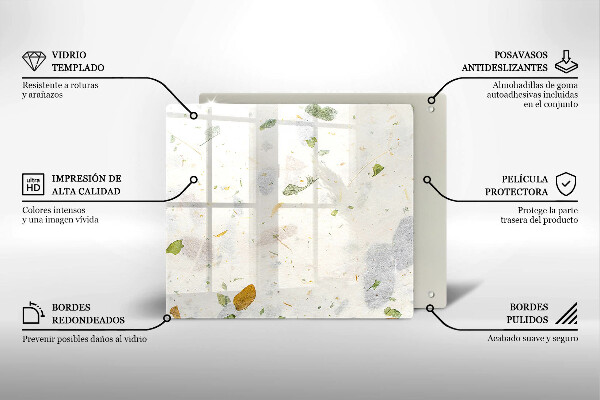 Large worktop saver Falling leaves