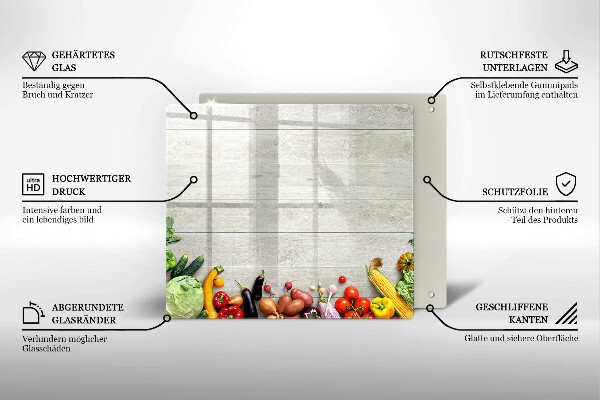 Chopping board Vegetables on the boards