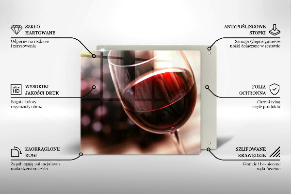 Chopping board A glass of red wine