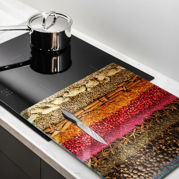 Chopping board Colorful spices