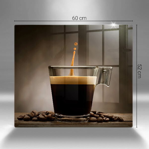 Chopping board Glass and coffee beans