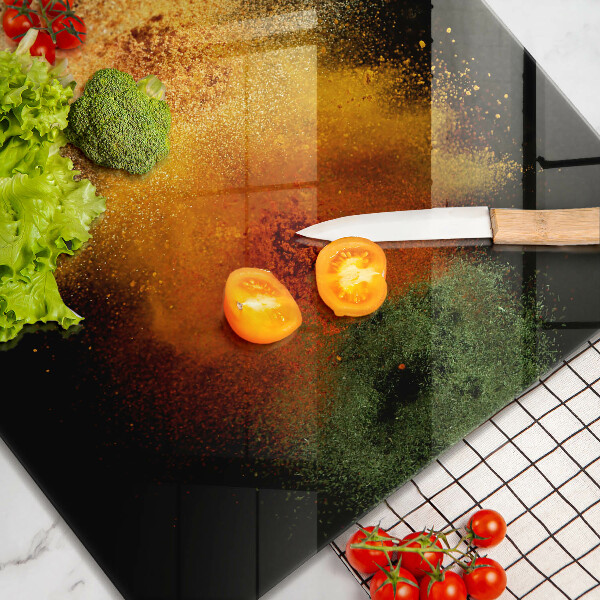 Chopping board Colorful spices