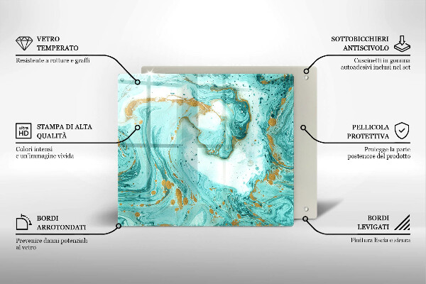 Worktop saver large Blue abstraction