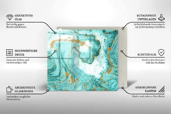 Worktop saver large Blue abstraction