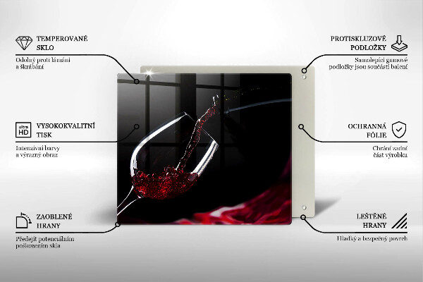 Chopping board Red wine glass