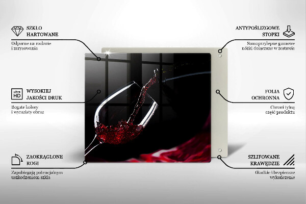 Chopping board Red wine glass