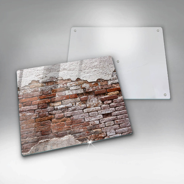 Chopping board Old wall of brick and concrete