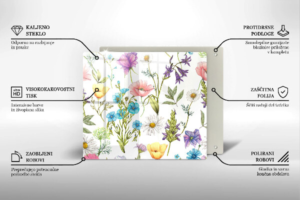 Chopping board Flowers illustration