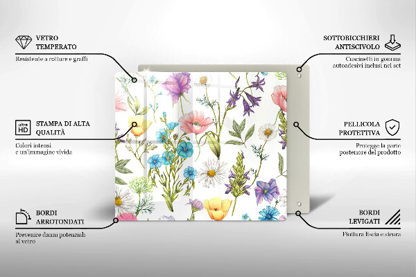 Chopping board Flowers illustration