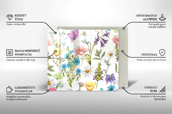 Chopping board Flowers illustration