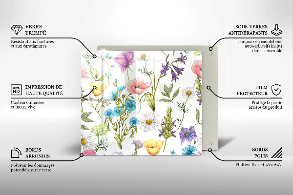 Chopping board Flowers illustration