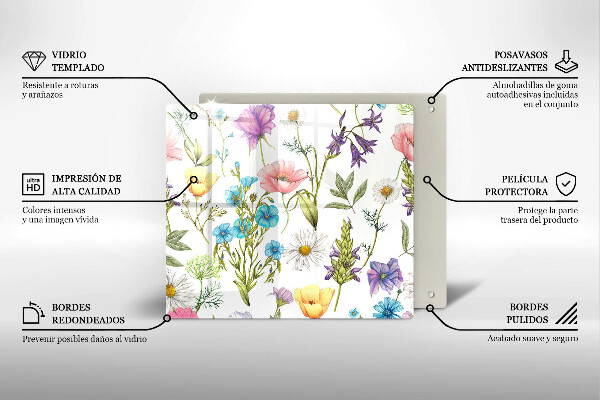 Chopping board Flowers illustration