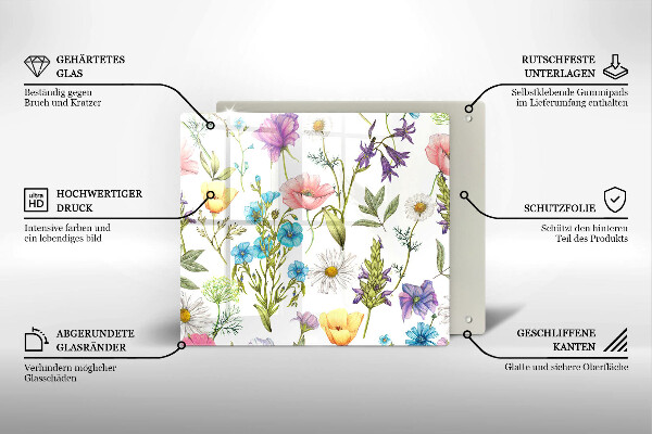 Chopping board Flowers illustration