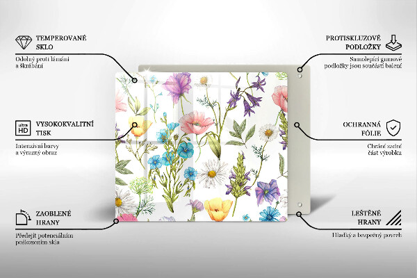 Chopping board Flowers illustration