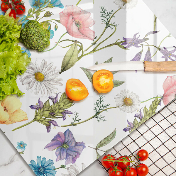 Chopping board Flowers illustration