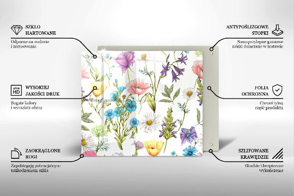 Chopping board Flowers illustration