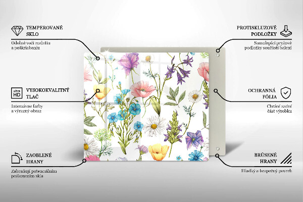 Chopping board Flowers illustration