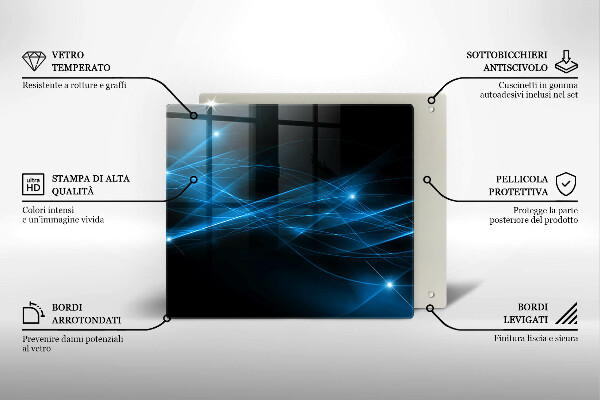 Chopping board Blue smoke abstraction