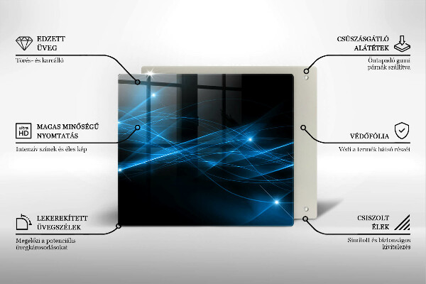 Chopping board Blue smoke abstraction