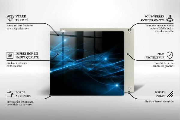 Chopping board Blue smoke abstraction
