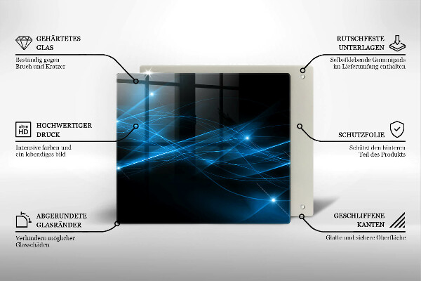Chopping board Blue smoke abstraction