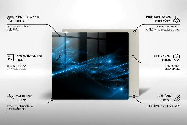 Chopping board Blue smoke abstraction