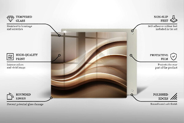 Chopping board Abstraction mild lines