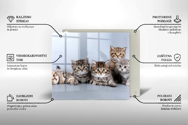 Chopping board Sweet small cats