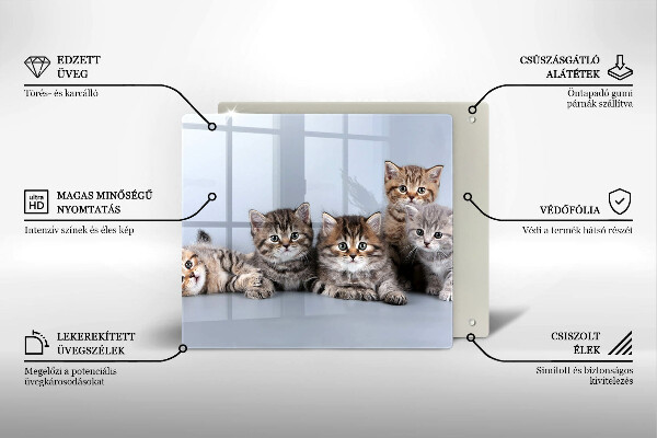 Chopping board Sweet small cats