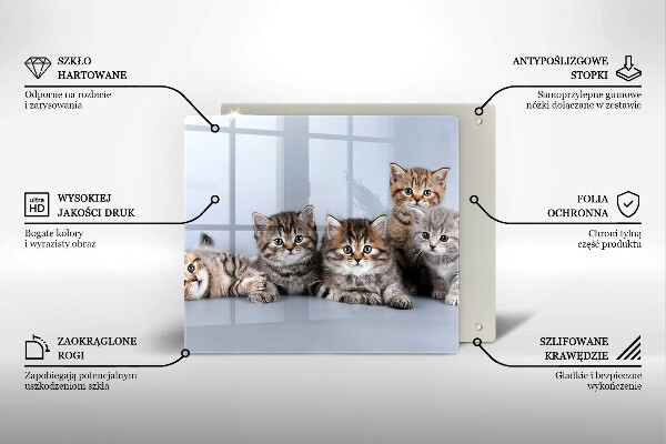 Chopping board Sweet small cats