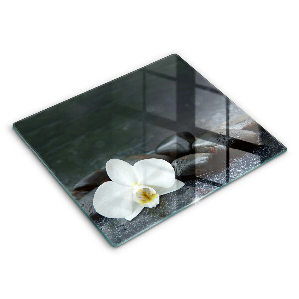 Chopping board White flower stones Zen