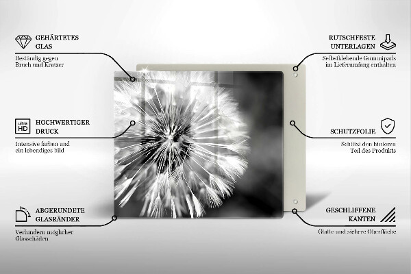 Chopping board Delicate dandelion
