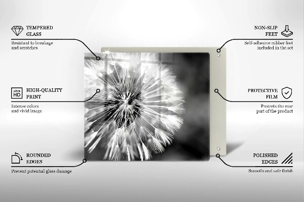 Chopping board Delicate dandelion