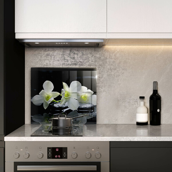 Chopping board Zen white flowers in water