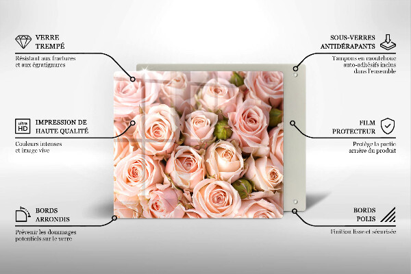 Chopping board A delicate bouquet of roses