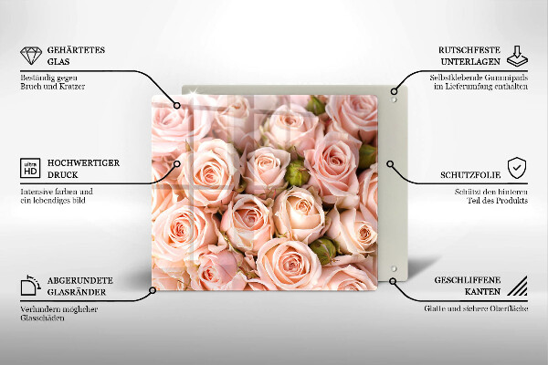 Chopping board A delicate bouquet of roses
