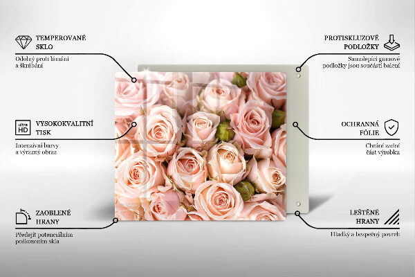 Chopping board A delicate bouquet of roses