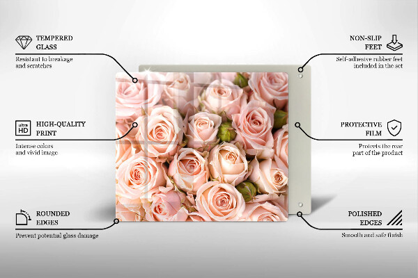 Chopping board A delicate bouquet of roses