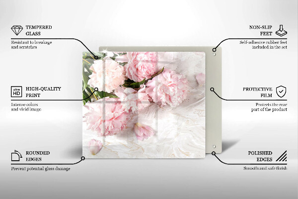 Chopping board Delicate roses flowers