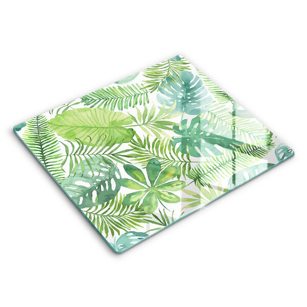 Chopping board Boho watercolors leaves