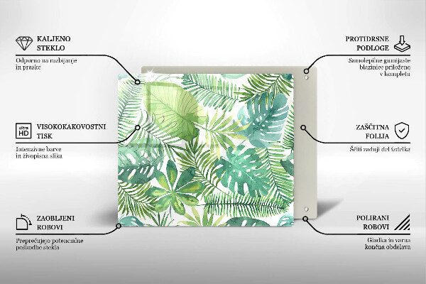 Chopping board Boho watercolors leaves