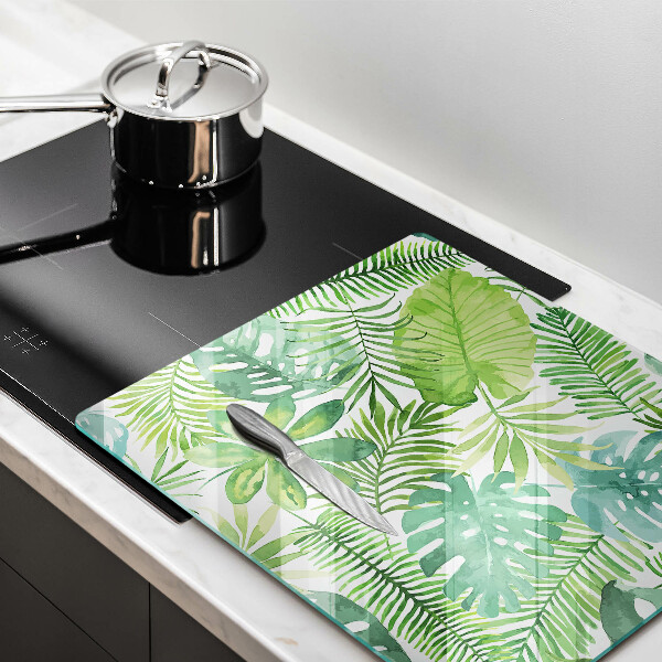 Chopping board Boho watercolors leaves