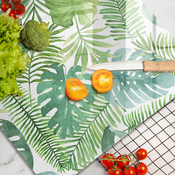 Chopping board Boho watercolors leaves