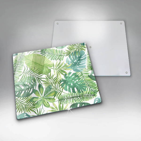 Chopping board Boho watercolors leaves