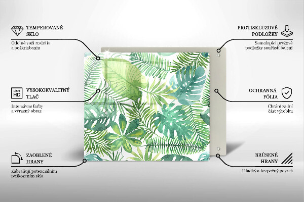 Chopping board Boho watercolors leaves