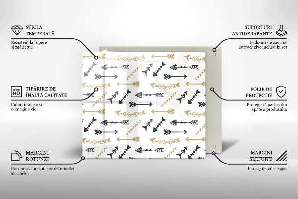 Chopping board Boho arrow pattern