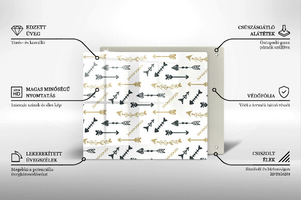 Chopping board Boho arrow pattern