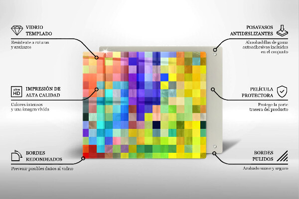 Chopping board Colorful squares pixels