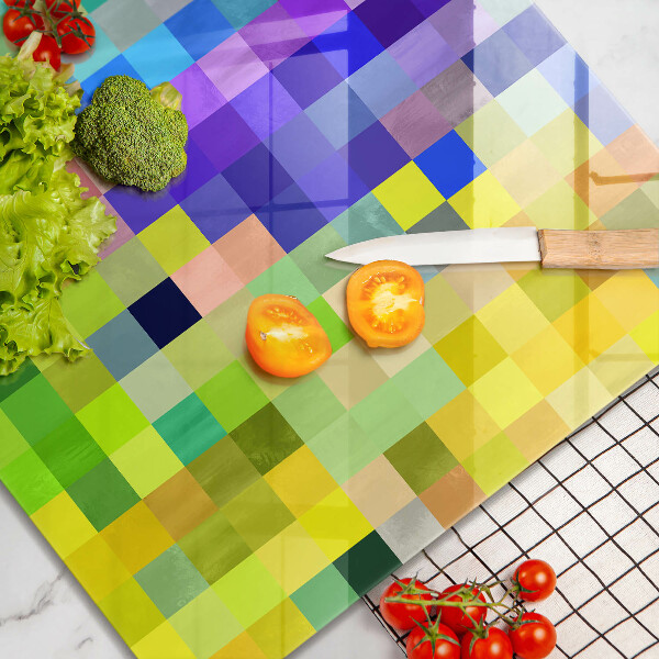Chopping board Colorful squares pixels