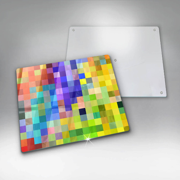Chopping board Colorful squares pixels